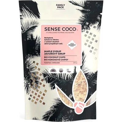 Sense Coco Bio kokosové chipsy s javorovým sirupem 250 g