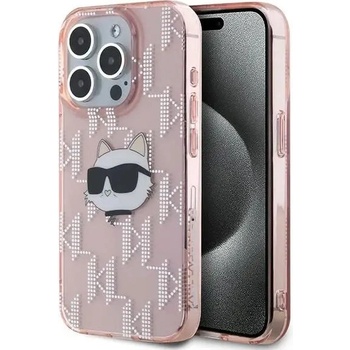 KARL LAGERFELD Кейс Karl Lagerfeld IML Choupette Head & Monogram за iPhone 15 Pro Max, розов (3666339286170)