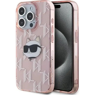 KARL LAGERFELD Кейс Karl Lagerfeld IML Choupette Head & Monogram за iPhone 15 Pro Max, розов (3666339286170)