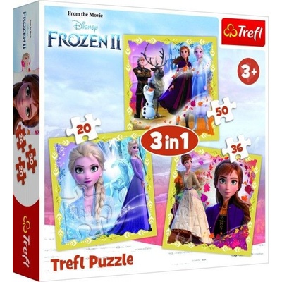 Trefl 3v1 Ledové království II/Frozen II 20x19,5cm v krabici 28x28x6cm