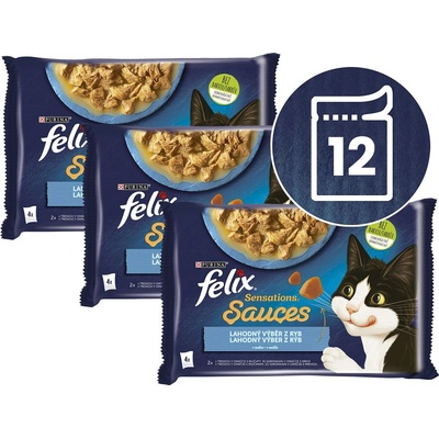 FELIX Капсули FELIX Sensations Sauces треска, сардини 12 x 85 г