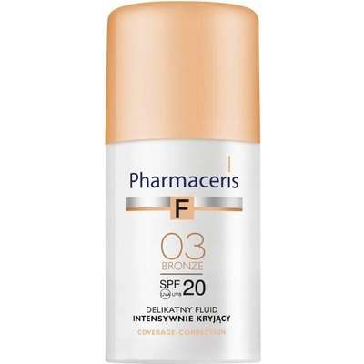 Pharmaceris F-Fluid Foundation intenzivně krycí make-up s dlouhotrvajícím efektem SPF20 3 Bronze For All skin Types with Imperfections 30 ml