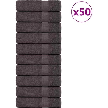 vidaXL Кърпи за ръце 50 бр антрацит 50x100 см 360 gsm 100% памук (136684)