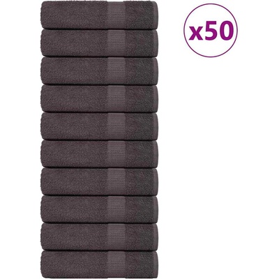 vidaXL Кърпи за ръце FROGN 50 бр. Антрацит 50x100 см 360 г/м2 (136684)