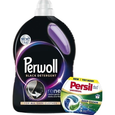 Perwoll Renew Black Tekutý prací prostředek na tmavé prádlo 3 l 60 PD