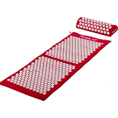 Movit akupresúrna podložka s vankúšom červená 130 x 50 cm