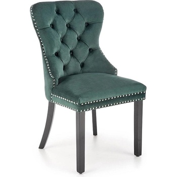 Halmar Трапезен стол miya стол черен / кран: тъмнозелен