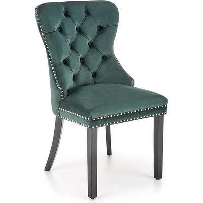 Halmar Трапезен стол miya стол черен / кран: тъмнозелен