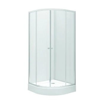 KOLO First štvrťkruhový sprchovací kút 80 cm, vr. vaničky, satinované sklo ZKPG80214003Z1