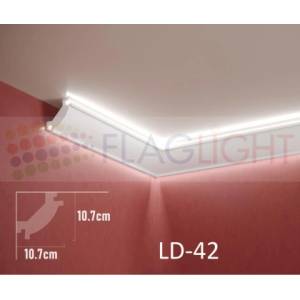  Ld-42 Декоративен профил за скрито led осветление ► 2метра (ld42)