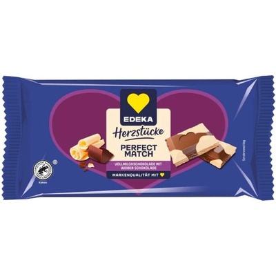 Edeka Perfect Match mléčná a bílá 90 g