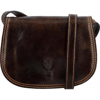 Dámská kožená crossbody taška Luren tmavě hnědá