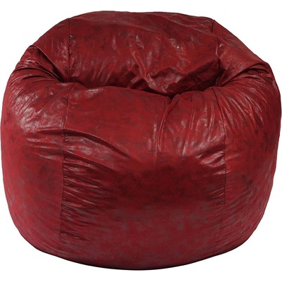 PUFRELAX Пуф, Барбарон, 600л. , King Size - Cranberry, Перящ се калъф, Трансформира се в легло, Пълнеж с микс от мемори пяна и дунапрен, Гама Premium, 8442 (PUF-M-K-PT-CRB)