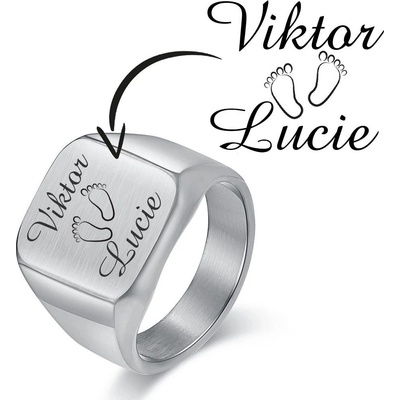Šperky4U Personalizovaný ocelový prsten OPR305ST