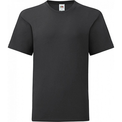 Fruit Of The Loom slimfit tričko Iconic 150 g m černá