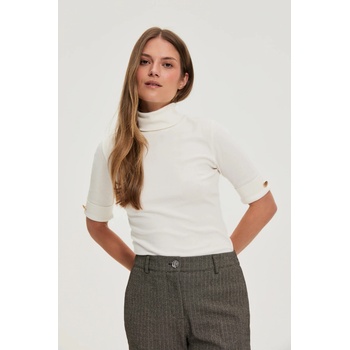 Moodo Бял поло с 3/4 ръкав Moodo Moodo | Byal | ЖЕНИ | XS