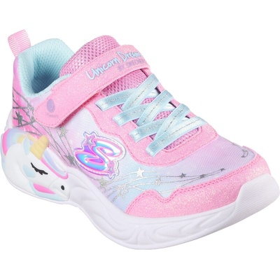 Skechers dievčenská rekreačná obuv -S Lights Unicorn Wishful Magic K 2025 pink/turquoise