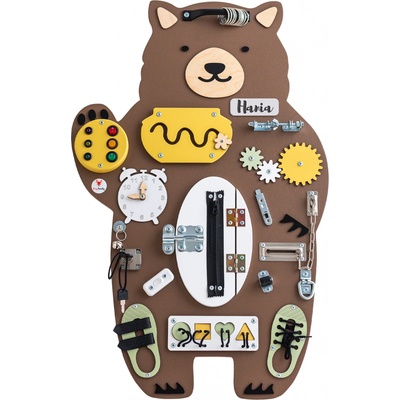 Foxy Family Activity board Medveď hnedá so stojanom