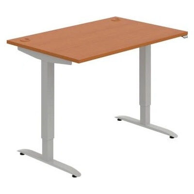 Hobis Pracovný stôl Motion, ZO, 2S, 120x70,5-120,5x80 cm, čerešňa/sivá