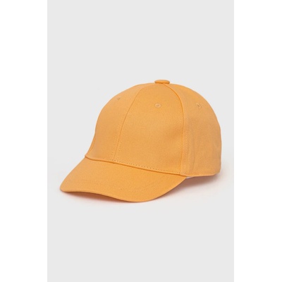 Name It Памучна шапка Name it в оранжево с изчистен дизайн (13201794.SalmonBuff)