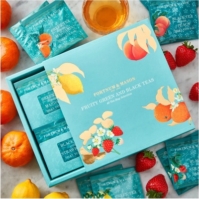 FORTNUM & MASON dárková kolekce ochucených čajů 40 hedvábných sáčků