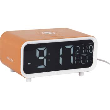 Karlsson Будилник Chunky LED, оранжев, с индукционно зареждане (KA6054YE)
