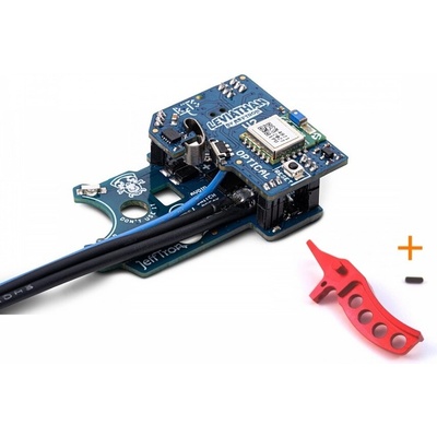 JeffTron LEVIATHAN V2 Optical CNC spúšť CURVED Červená
