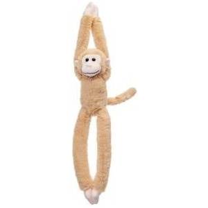 BEPPE Maskotka małpka wisząca brązowa z rzepami 45cm ZA5656