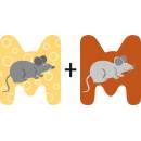 Small Foot drevené písmeno M