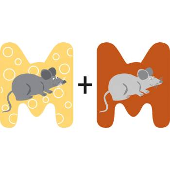 Small Foot drevené písmeno M