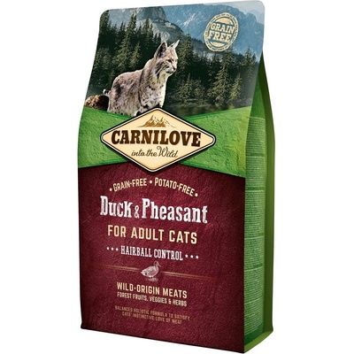 Carnilove Duck & Pheasant for Adult Cats Hairball Control 2 kg