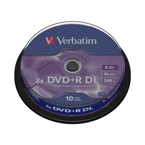 Verbatim DVD+R Double Layer 8.5GB 8x cake 10бр