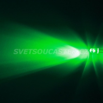 Hebei LED 5mm zelená 16000mcd 30° čirá 530XG2C