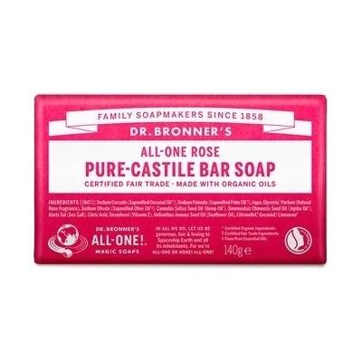 Dr. Bronner's tuhé mýdlo růžové 140 g