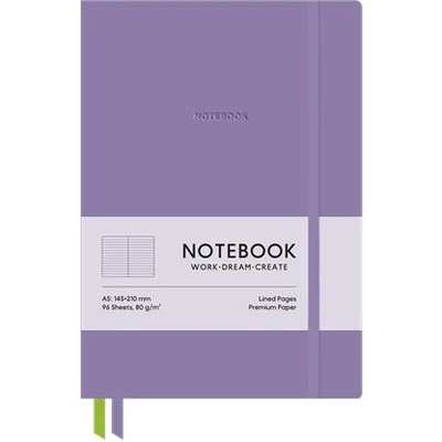 Shkolyaryk Publishing House Тетрадка, A5, линирана, 96 страници, твърда корица, кожена корица, SHKOLYARYK "Genius", виолетов A5-7124L (A5-7124L)