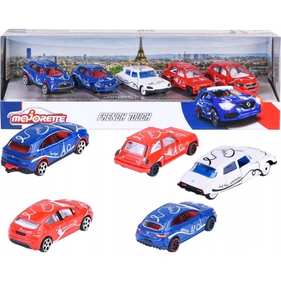Majorette Autíčka French Touch 5 Pieces Giftpack kovová s odpružením délka 7,5 cm sada 5 druhů