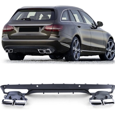 Angeleyes Difúzor na zadný nárazník Mercedes C S205 kombi, čierny