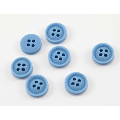 Dierkový košeľový gombík - svetlo modrý - priemer 1,2 cm
