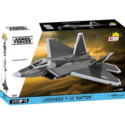 COBI 5855 Armed Forces 1:48 Americký pokročilý stíhací letoun Lockheed Martin F-22 Raptor