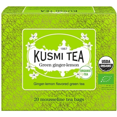 Kusmi Tea Зелен чай с джинджифил и лимон, 20 муселинови пакетчета, Kusmi Tea (KUSMI21645A1120)