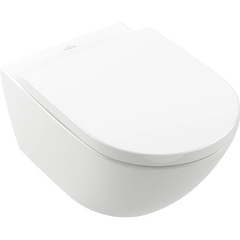 Villeroy & Boch Комплект за WC, Subway 3.0, 370 х 560 х 360mm, тоалетна чиния 4670T001 Twist Flush + седалка и капак със забавено падане 8M42S101, alpin white (4670TS01)