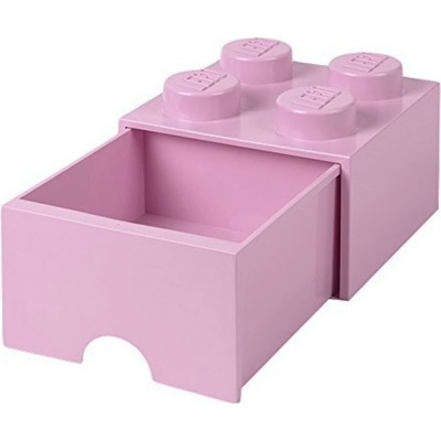 LEGO® Box 4 šuplík 25x25x18cm sv.růžový – Zboží Dáma