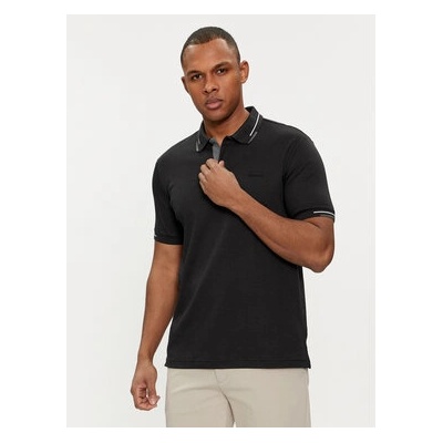 Calvin Klein Тениска с яка и копчета Smooth K10K112477 Черен Regular Fit (Smooth K10K112477)