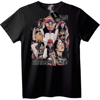 NOONEBRAND Тениска Hit Me Hard and Soft - 2XL, Black