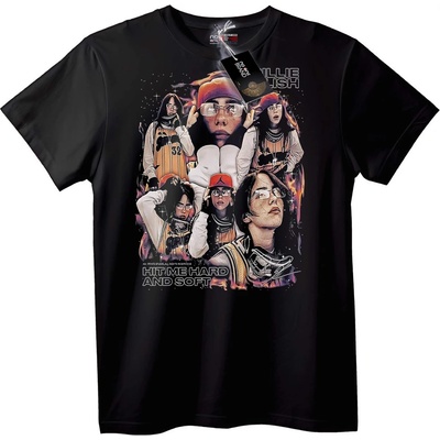 NOONEBRAND Тениска Hit Me Hard and Soft - 2XL, Black
