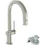 Hansgrohe Кухненски смесител с издърпващ се душ и воден филтър, четкан хром Hansgrohe Aquittura Select M91 210 sBox с 1 струя (76826800)