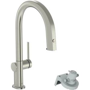 Hansgrohe Кухненски смесител с издърпващ се душ и воден филтър, четкан хром Hansgrohe Aquittura Select M91 210 sBox с 1 струя (76826800)