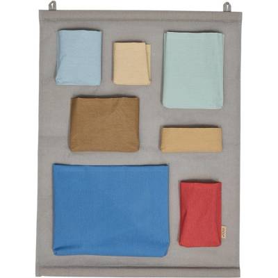 OYOY Mini Сив текстилен висящ органайзер 60x2x80 cm Saga - OYOY Mini (M107714)