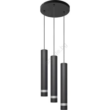 Helam LED Пендел TUBA 3xGU10/4, 8W/230V черен/хром (HE1088)