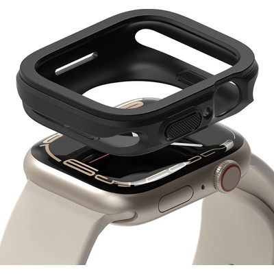 Ringke Силиконов кейс за Apple Watch 7/8/9 (41mm) от Ringke Air - черен (8809848200670)